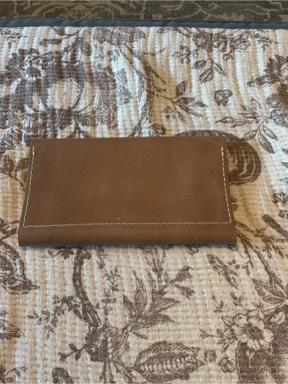 Portland Leather Tan Women's Long Wallet with Topstitch Detail